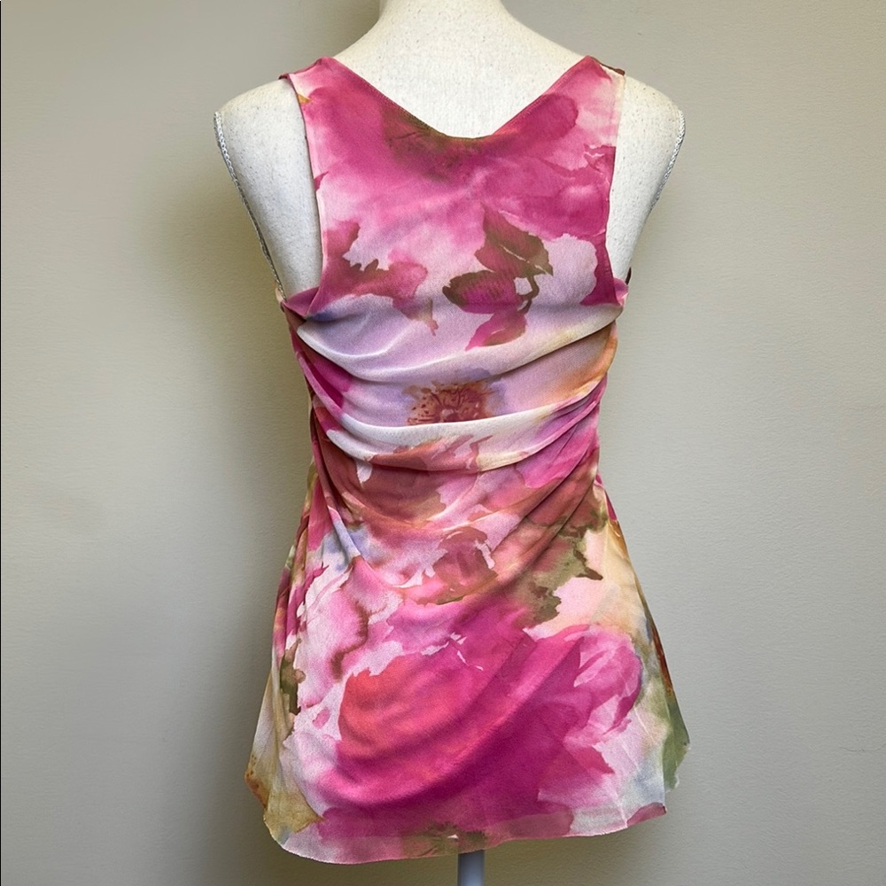 Floral Pink Sleeveless Top - Picture 3 of 6